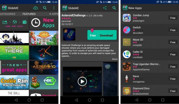 Cómo son las aplicaciones de SlideME