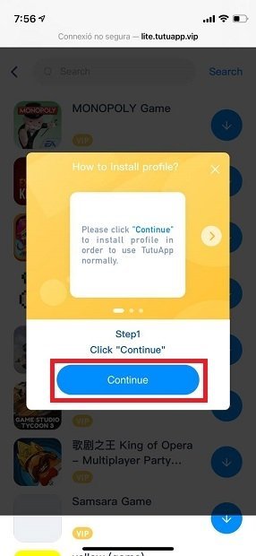 Instalación del perfil de instalación