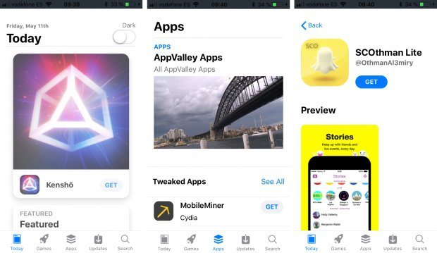 Capturas de pantalla de AppValley para iOS