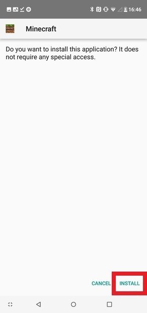 Appuie sur Installer pour commencer l'installation