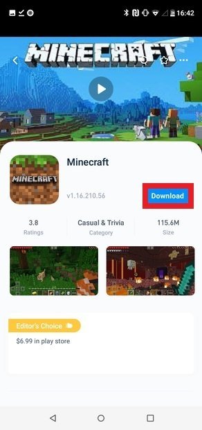 Choisis Télécharger pour commencer le téléchargement