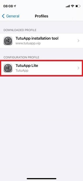 Perfil de TutuApp Lite