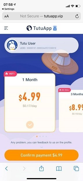 Suscripción a TutuApp