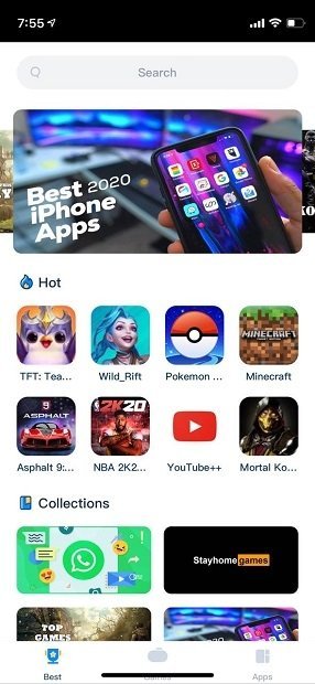 Página de inicio de TutuApp