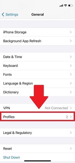 Ver perfiles IOS